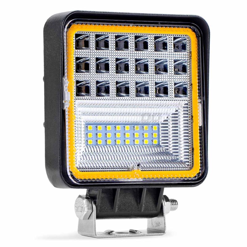 Proiector LED pentru Off-Road, atv, ssv, cu functie de semnalizare, culoare 6500K, 3360 lm, tensiune 9 – 36V, dimensiuni 110 x 110 mm