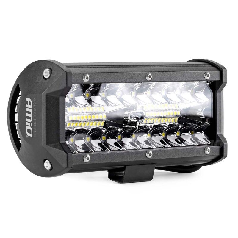 Proiector LED pentru Off-Road, atv, ssv, cu doua fluxuri de lumina, culoare 6500K, 120W, tensiune 9 – 36V, dimensiuni 170 x 74 x 63 mm