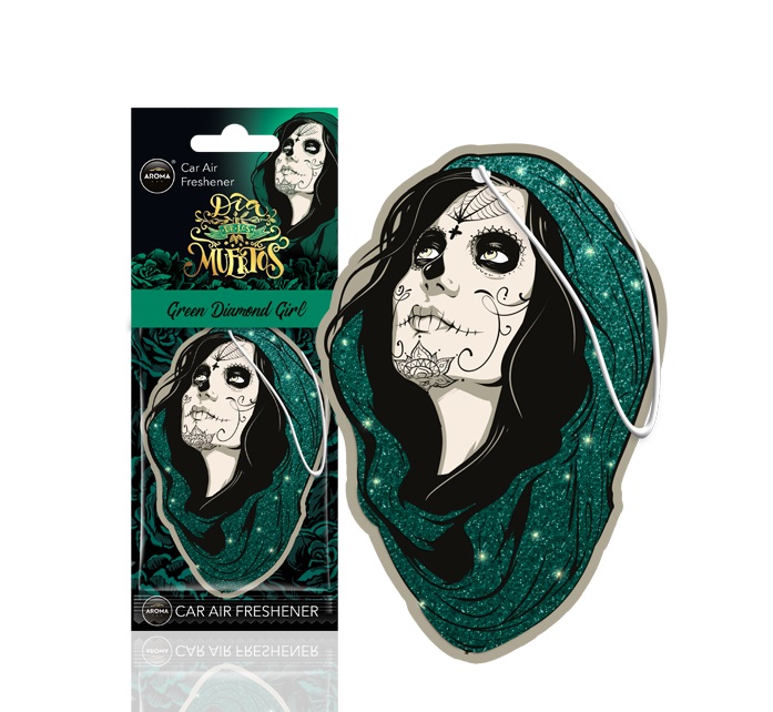 Odorizant Auto aroma dia de los muertos green Diamond Girl