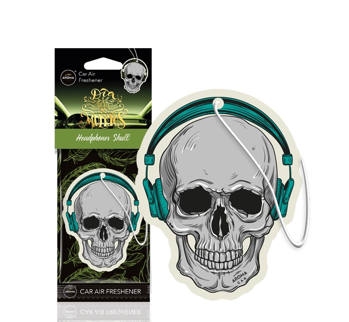Odorizant Auto aroma dia de los muertos headphones Skull