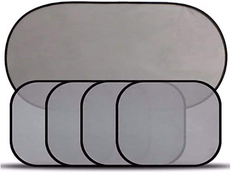 Set 5 perdele auto pentru protectie solara, universale, culoare Neagra