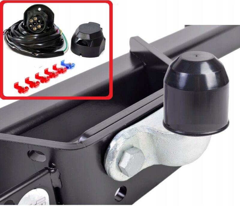 Kit cablaj pentru montaj carlig remorca, priza cu 7 pini, lungime cablu 1,5m