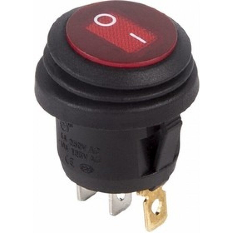 Intrerupator circular cu 2 pozitii, iluminat led, waterproof, pentru utilaje, Off-Road, atv, ssv, quad, scuter, Motocicleta