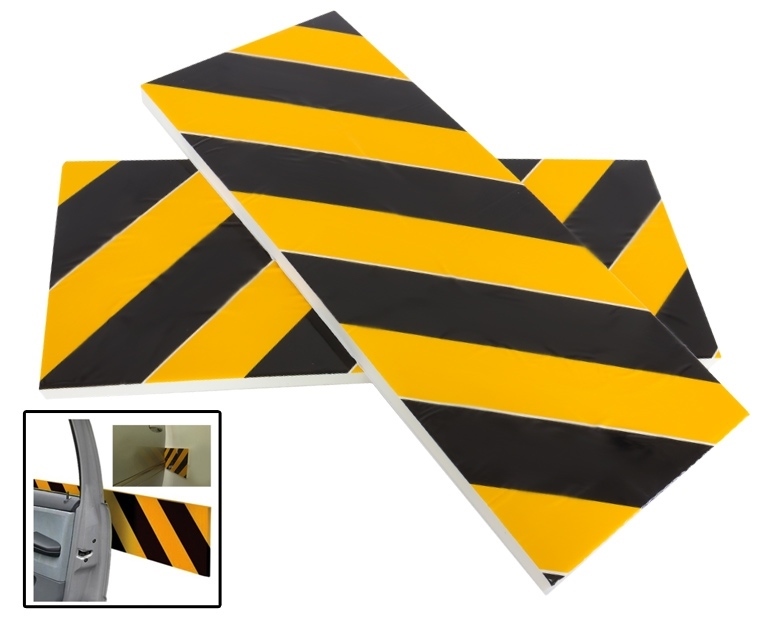 Set 2 placi de protectie coliziune portiera auto pentru garaje sau parcari, 50 x 20 cm