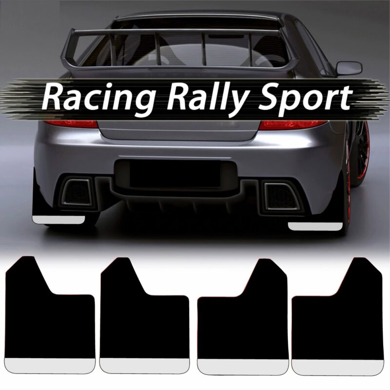 Set 4 Aparatori Noroi sport din cauciuc pentru autoturisme, universale, model Silver, dimensiune 30 x 23cm