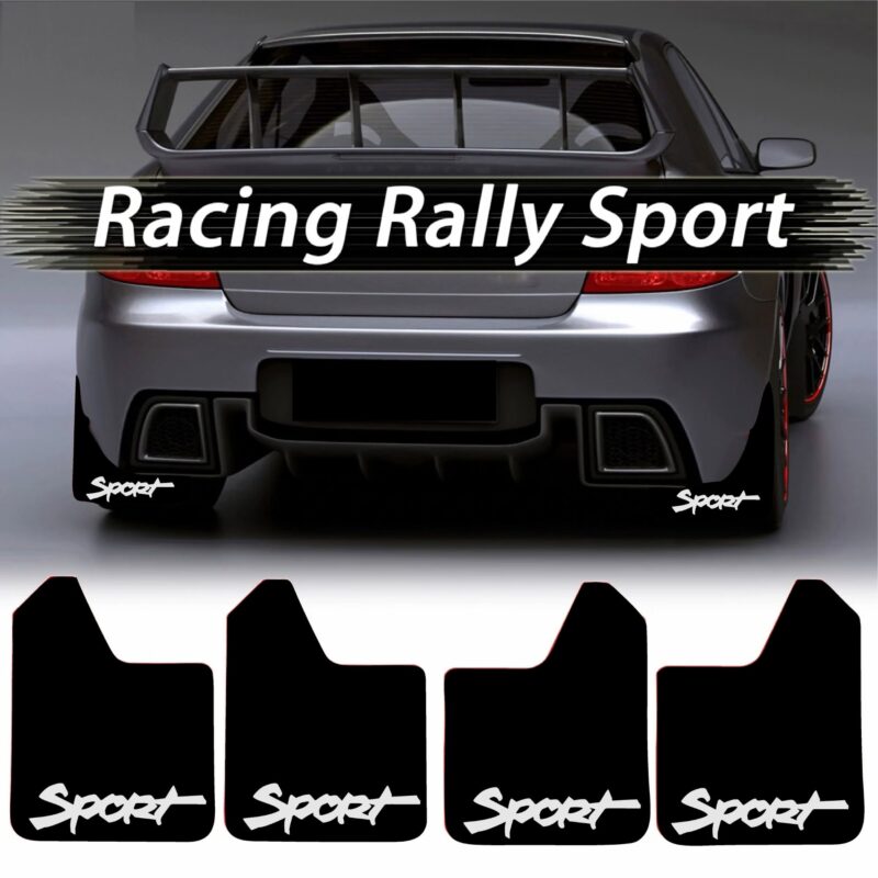 Set 4 Aparatori Noroi sport din cauciuc pentru autoturisme, universale, model Sport, dimensiune 30 x 23cm