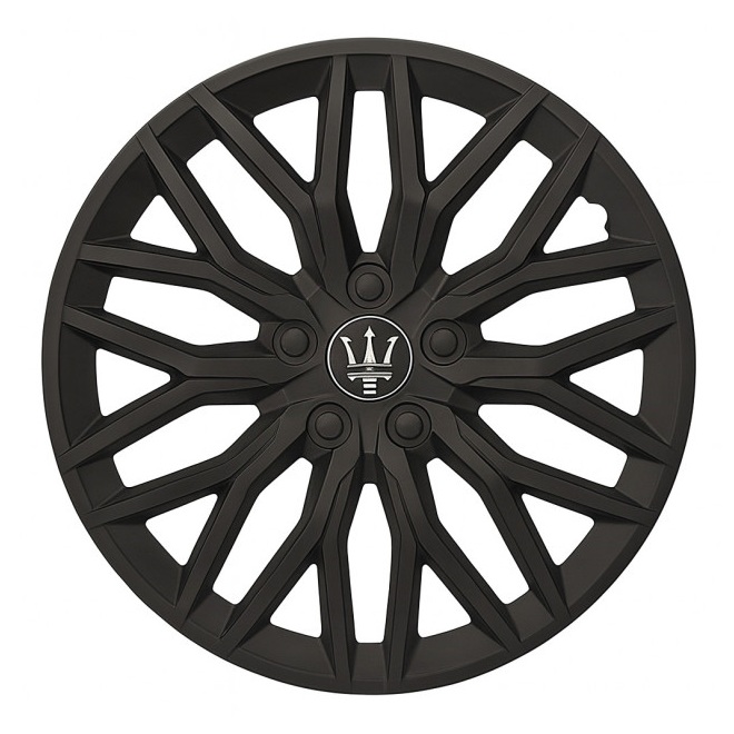 Set 4 capace roti velar black Core, design Sportiv cu accente negre, abs rezistent, Universal, pentru jante R16