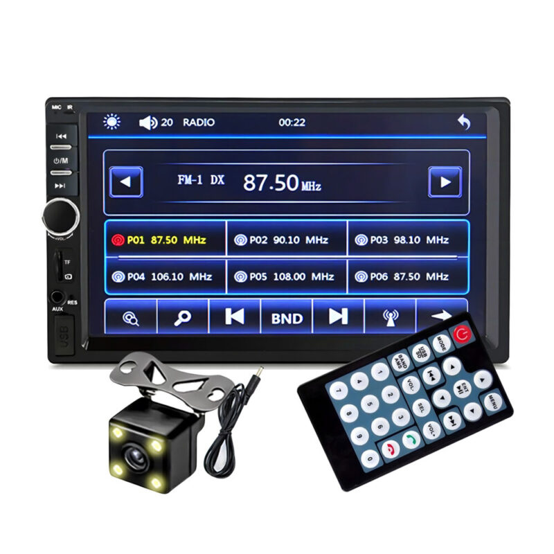 Player Video Auto dimensiune 2DIN, + Camera Marsarier inclusa, touchScreen de 7 inch, 4 x 50W, model WDS-30 cu Bluetooth, Handsfree, Radio, MP3, wma, mp4, aux, card, Telecomanda
