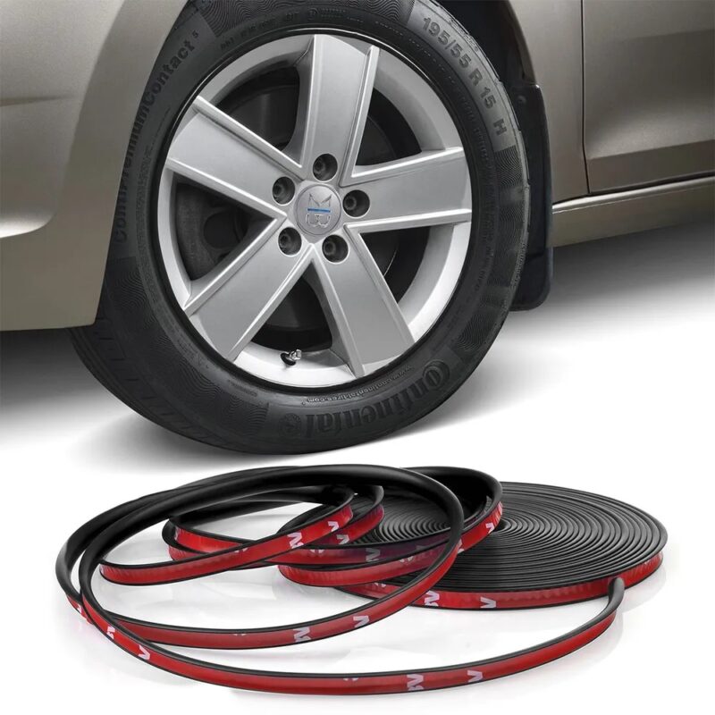 Inele de protectie si decor jante, adezive, din plastic flexibil – negru