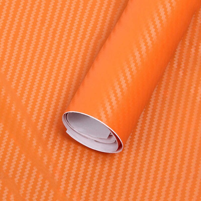 Folie colantare auto Carbon 3D – Orange (3m x 1,27m)