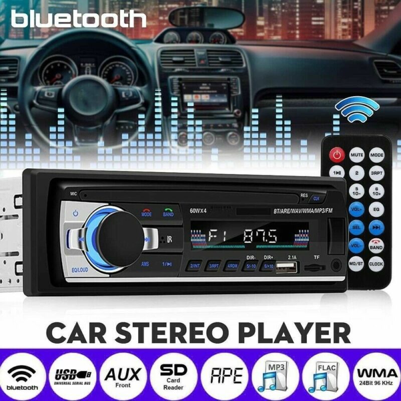 Player Auto, 4 x 60W cu Bluetooth, Telefon, Radio, MP3, aux, card MicroSD, Telecomanda