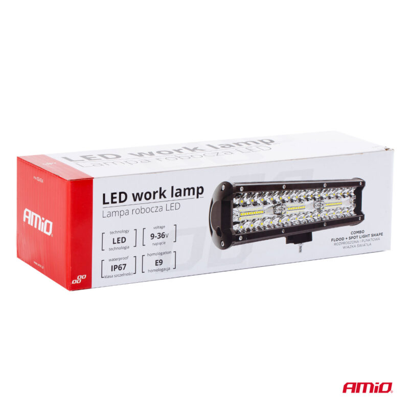 Proiector LED pentru Off-Road, atv, ssv, culoare 6500K, 4800 lm, tensiune 9 – 36V, dimensiuni 240 x 74 mm