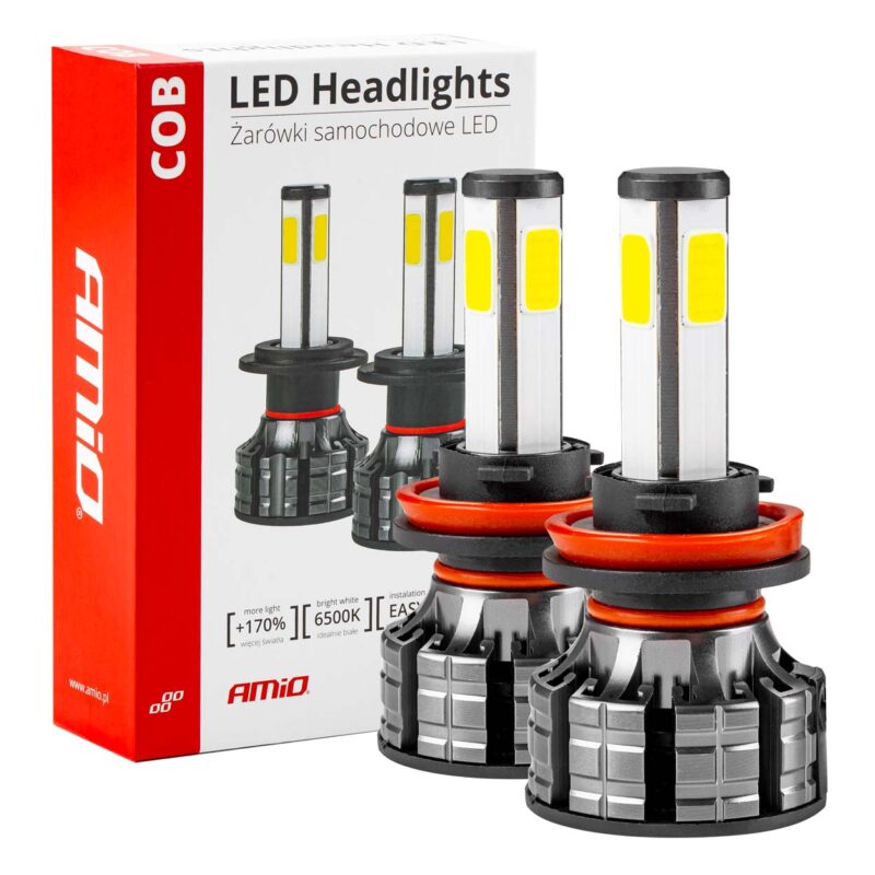 Instalatie led cob 2Side AMiO, compatibil H9, H9, H11, destinat competitiilor auto sau off-road