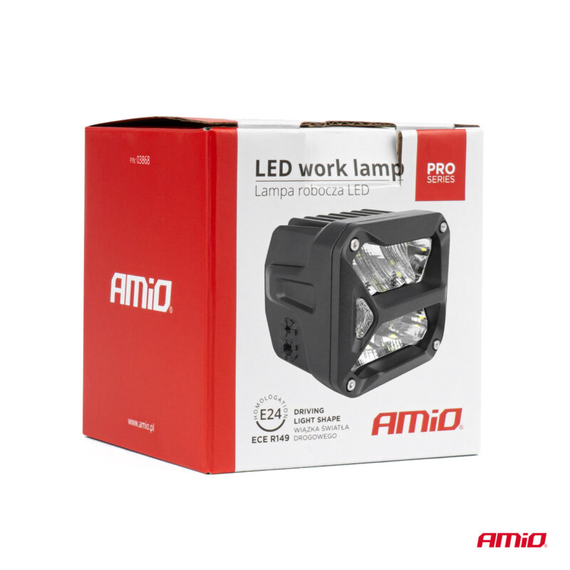 Proiector LED „Pro series” cu doua functii pentru Off-Road, atv, ssv, putere 58W, 7200lm, culoare 6000K, tensiune 10-30V, dimensiuni 107 x 102 x 86 mm