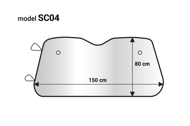 Parasolar parbriz argintiu din spuma EPE 150×80 cm