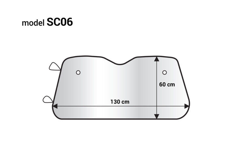 Parasolar parbriz argintiu din spuma EPE 130×60 cm