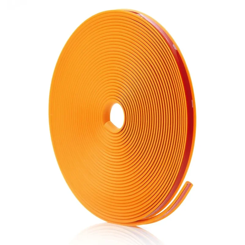 Inele de protectie si decor jante, adezive, din plastic flexibil – portocaliu