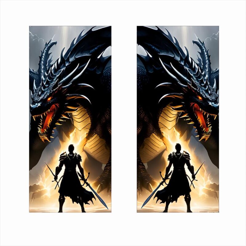 Set 2 stickere decorative pentru stalpii usilor, print autoadeziv de inalta rezolutie, dimensine 2 buc x 50 x 22 cm , cod: avx-ssu-01