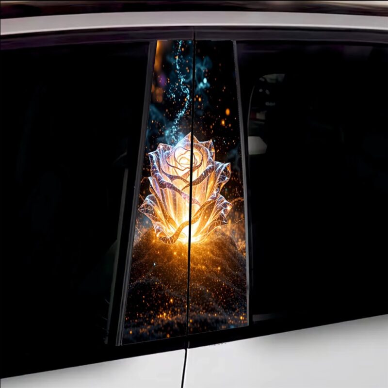 Set 2 stickere decorative pentru stalpii usilor, print autoadeziv de inalta rezolutie, dimensine 2 buc x 50 x 22 cm , cod: avx-ssu-17