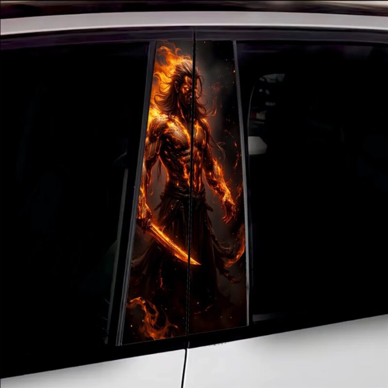 Set 2 stickere decorative pentru stalpii usilor, print autoadeziv de inalta rezolutie, dimensine 2 buc x 50 x 22 cm , cod: avx-ssu-20