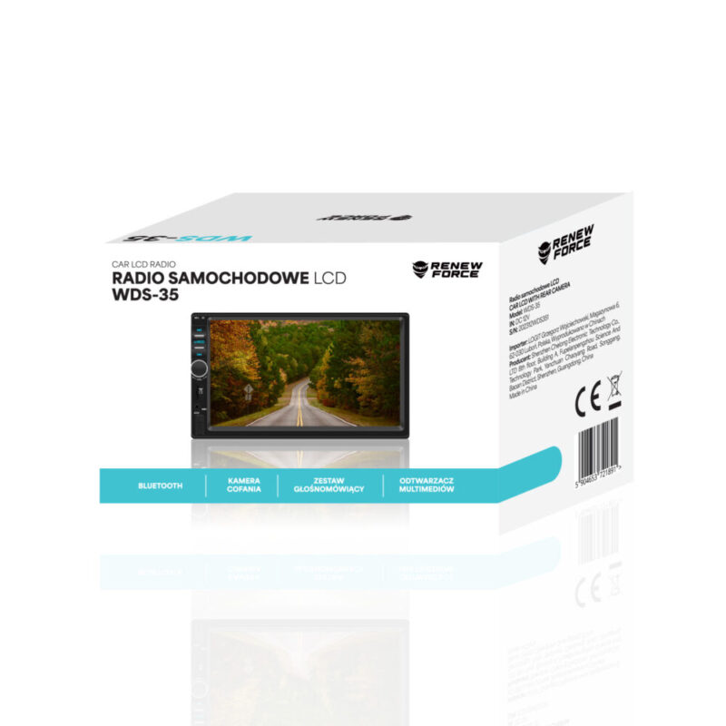 Player Video Auto dimensiune 2DIN, + Camera Marsarier inclusa, touchScreen de 7 inch, 4 x 50W, model WDS-30 cu Bluetooth, Handsfree, Radio, MP3, wma, mp4, aux, card, Telecomanda