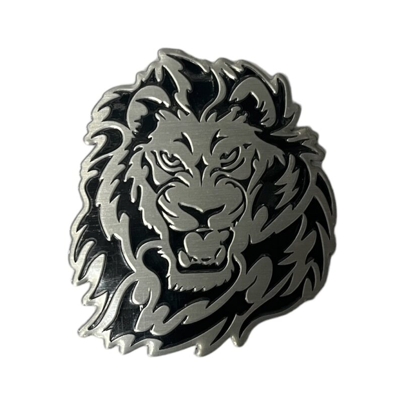 Emblema auto model „LION”, reliefata 3D, dimensiune 6 x 7 cm