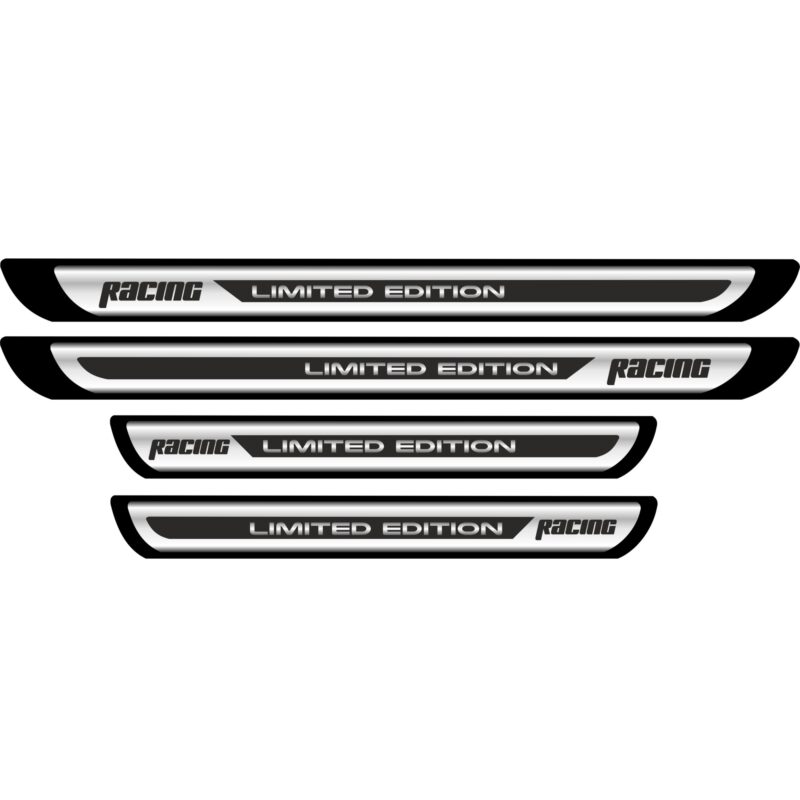 Set 4 bucati Protectii Praguri din autocolant Crom – Racing Limited Edition
