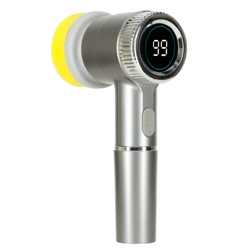 Perie electrica „5-in-1” cu 5 accesorii de curatare pentru baie, podea, rosturi faianta, piscina, cu afisaj cu LED si incarcare USB