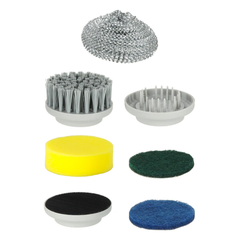Perie electrica „5-in-1” cu 5 accesorii de curatare pentru baie, podea, rosturi faianta, piscina, cu afisaj cu LED si incarcare USB
