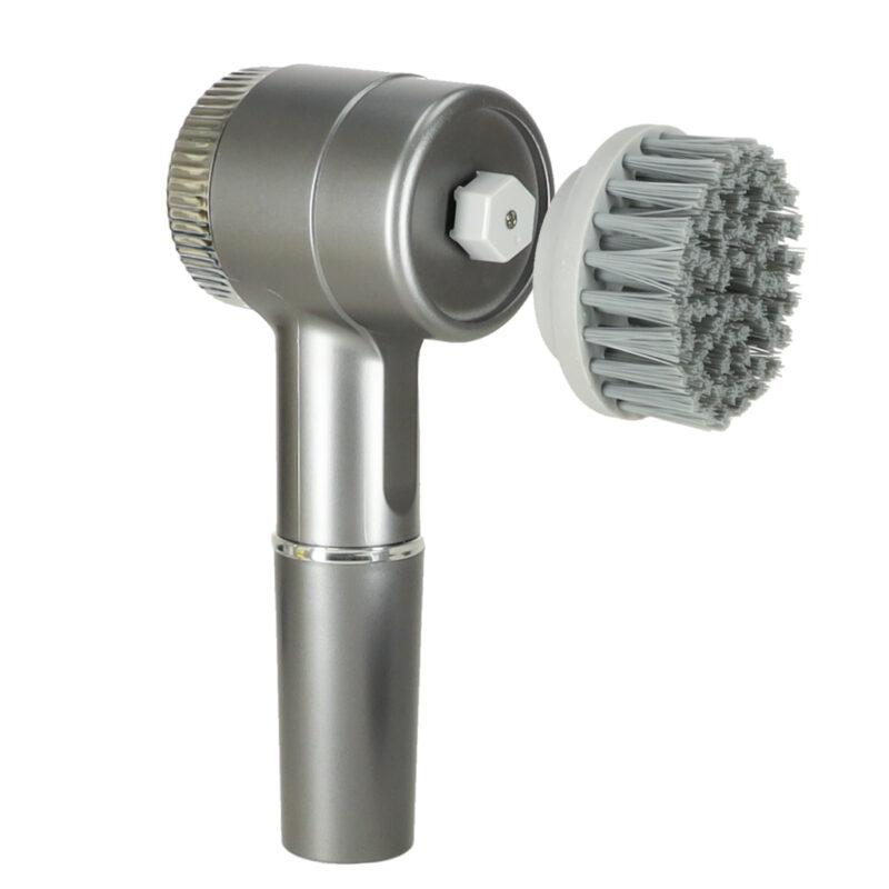 Perie electrica „5-in-1” cu 5 accesorii de curatare pentru baie, podea, rosturi faianta, piscina, cu afisaj cu LED si incarcare USB