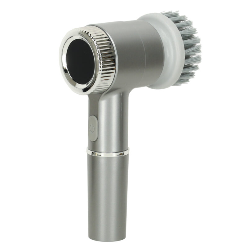 Perie electrica „5-in-1” cu 5 accesorii de curatare pentru baie, podea, rosturi faianta, piscina, cu afisaj cu LED si incarcare USB