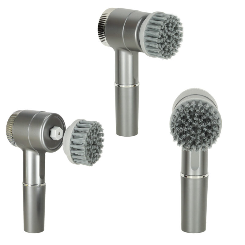 Perie electrica „5-in-1” cu 5 accesorii de curatare pentru baie, podea, rosturi faianta, piscina, cu afisaj cu LED si incarcare USB