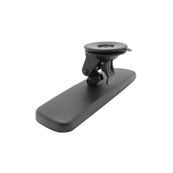 Oglinda retrovizoare fixare cu ventuza, culoare neagra, dimensiuni 24,5 x 6,5 cm
