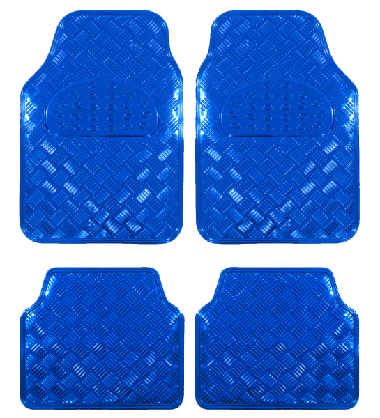 Covorase Auto Universale, model Diamond, culoare Crom Albastru