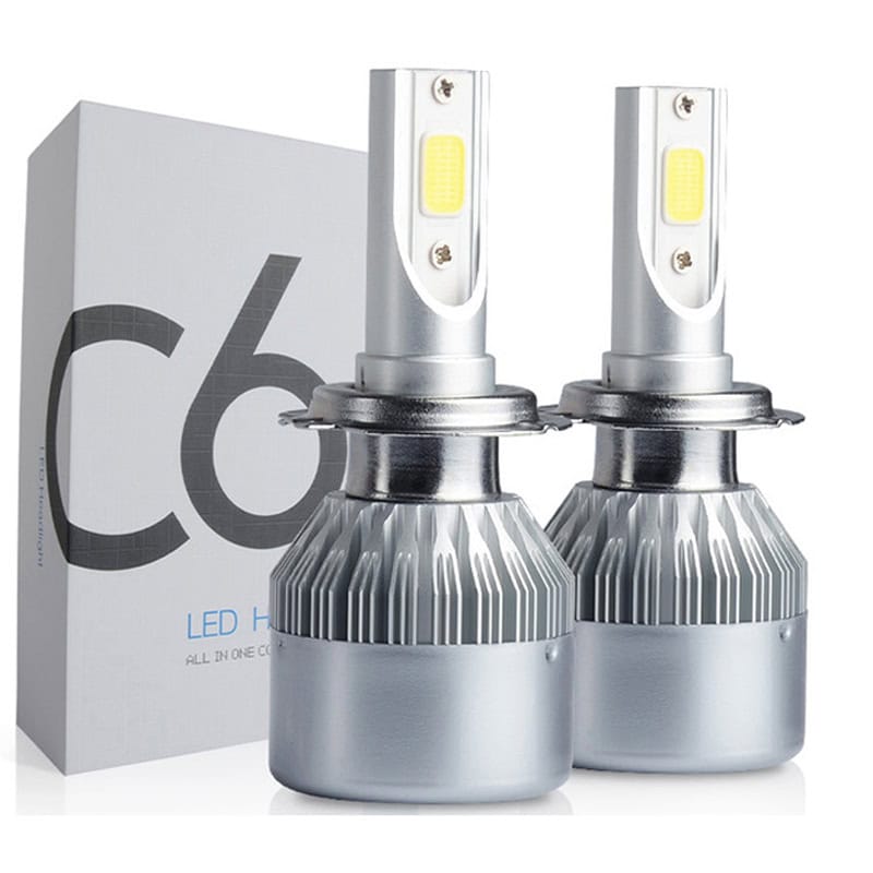 Set 2 becuri led auto, model C6, soclu H11, 6000K, 36W, 3500Lm​, plug & play