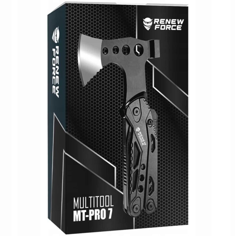 Unealta de supravietuire 17-in-1, model „Black Axe Multi-tool” pentru camping, calatorii, offroad, atv, ssv, model avx-wt-mt-pro-7