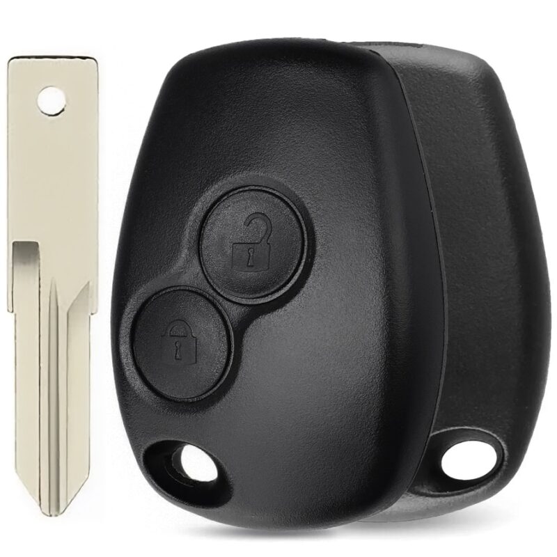 Carcasa Telecomanda Auto cu 2 butoane si lamela inclusa, compatibila Renault Trafic, Clio, Modus, Master, Vivaro, Movano, Twingo