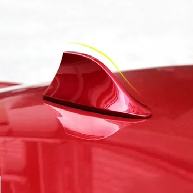 Antena auto activa AM – FM tip „Shark tail” culoare ROSU