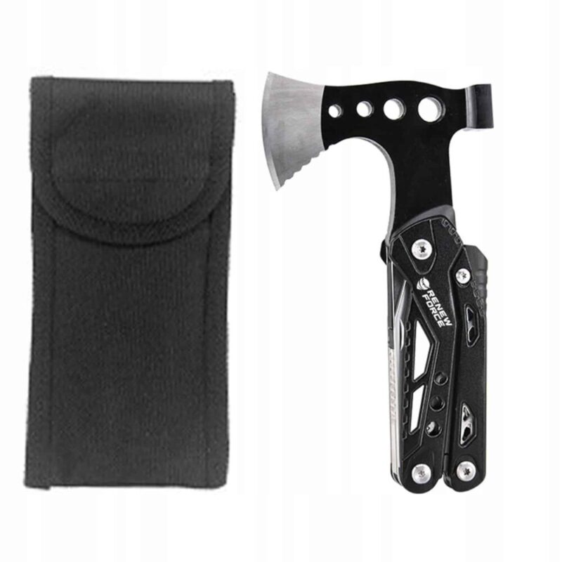 Unealta de supravietuire 17-in-1, model „Black Axe Multi-tool” pentru camping, calatorii, offroad, atv, ssv, model avx-wt-mt-pro-7