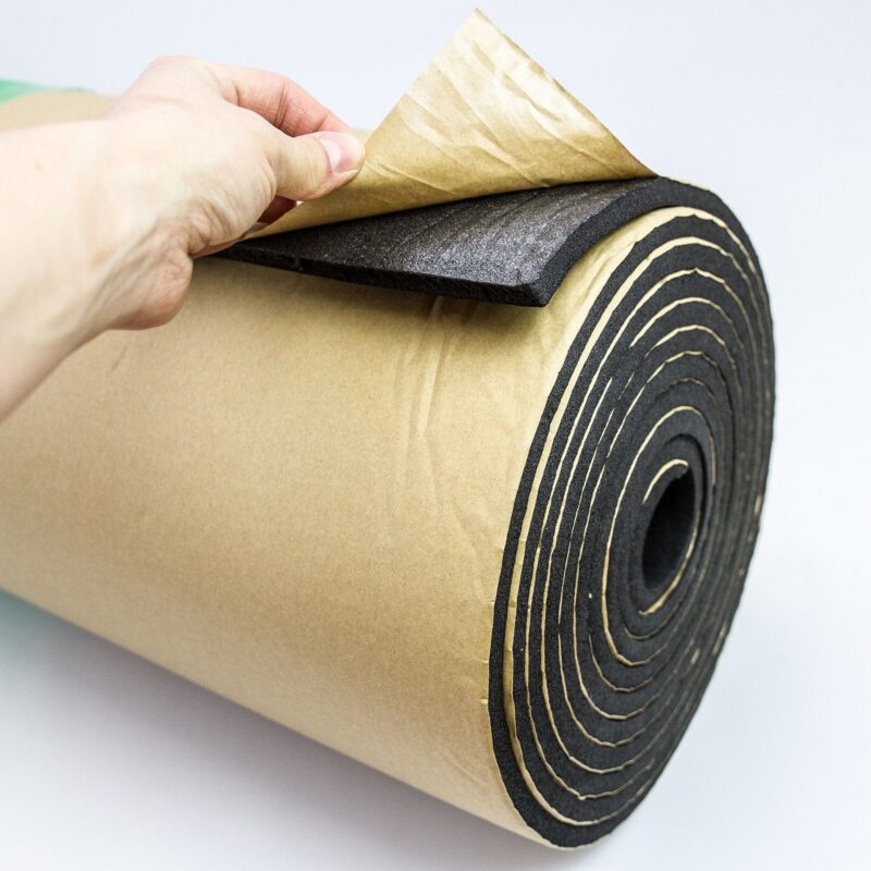 Material insonorizant auto cu exterior textil tip mocheta (50cm x100 cm x 8mm)