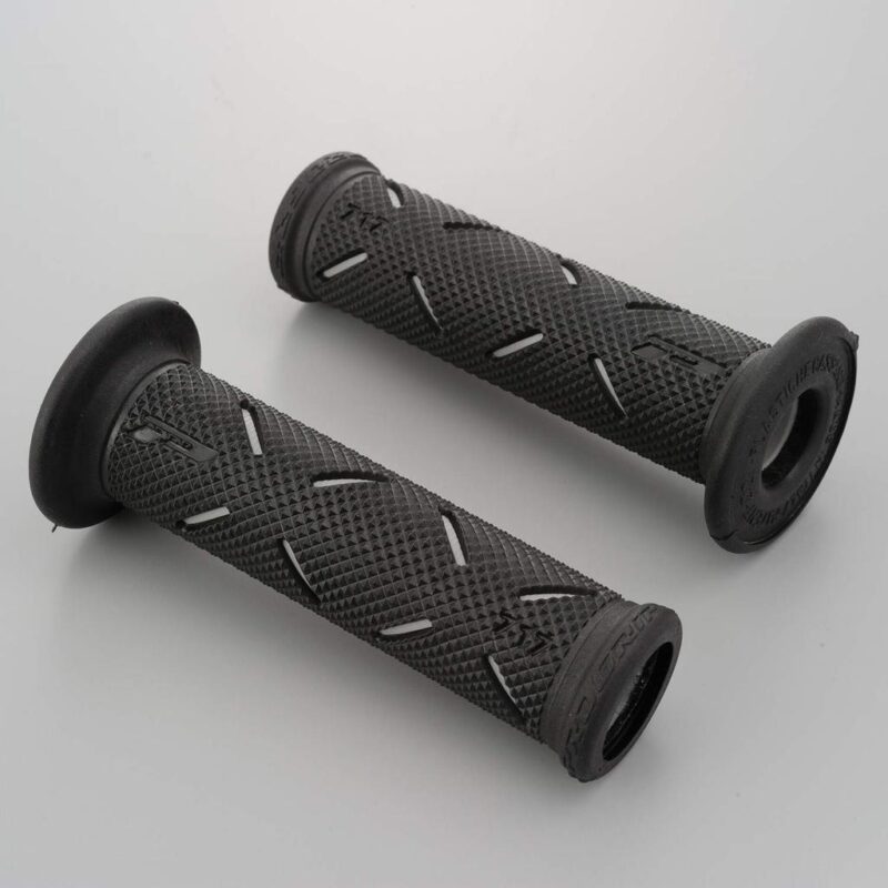 Set 2 buc. Manere Moto/ATV din cauciuc antiderapant, universale, culoare Neagra