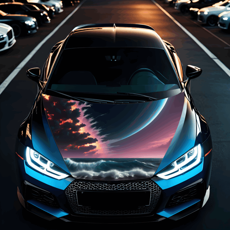 Folie Capota Auto „Hood Art” rezistenta la exterior, marime S (150 x 110cm) – Cod: avx-capota-023S