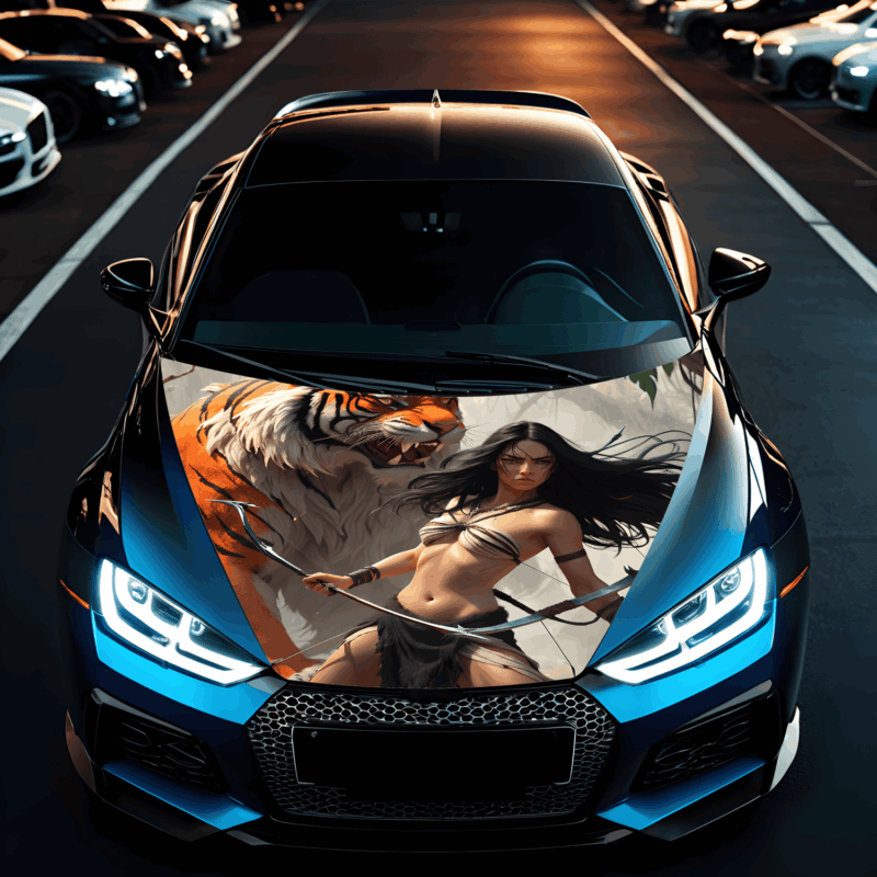 Folie Capota Auto „Hood Art” rezistenta la exterior, marime M (165 x 120cm) – Cod: avx-capota-004M