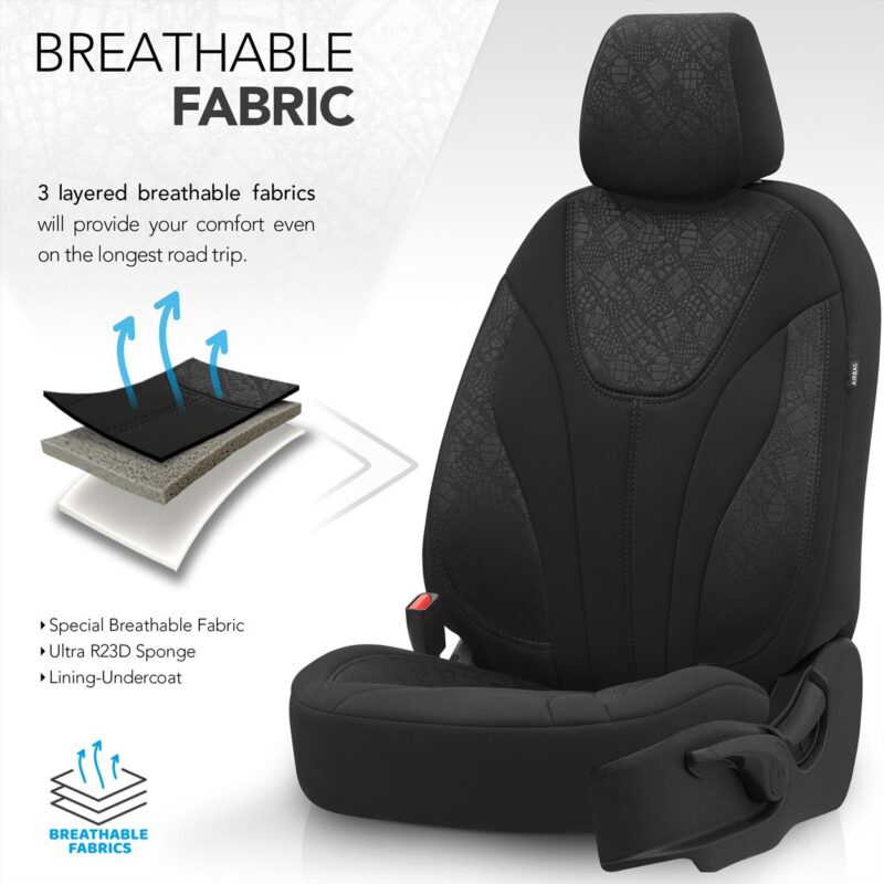 Set huse scaun auto premium, universale, nefractionate, otom ruby design 1201
