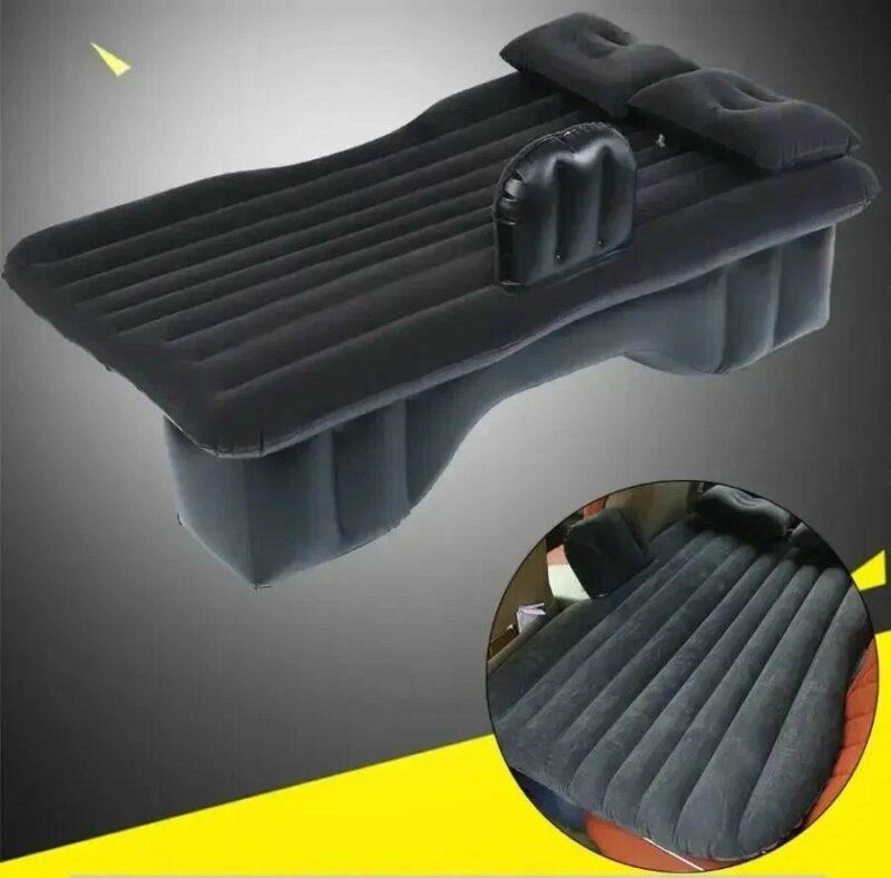 Saltea gonflabila pentru bancheta spate auto, dimensiune 138 x 85cm cu pompa electrica inclusa, culoare Neagra