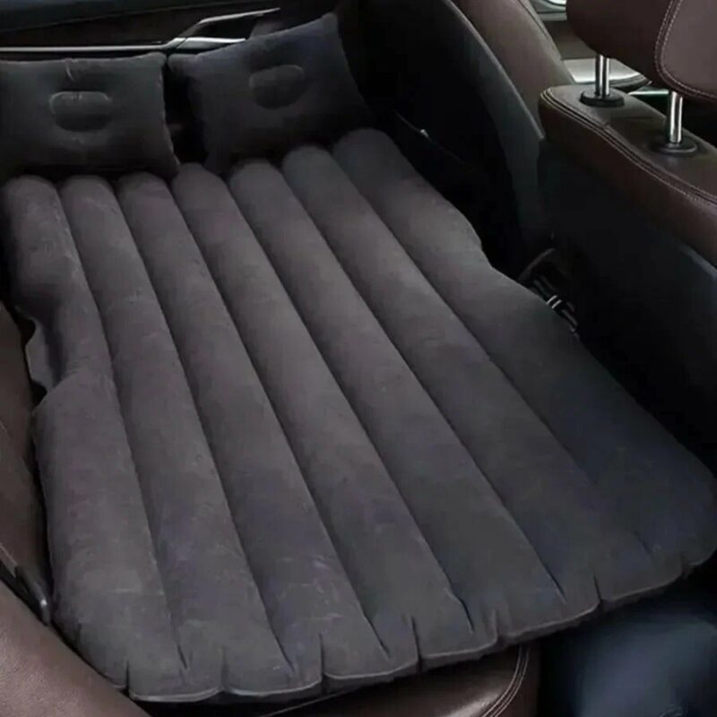Saltea gonflabila pentru bancheta spate auto, dimensiune 138 x 85cm cu pompa electrica inclusa, culoare Neagra