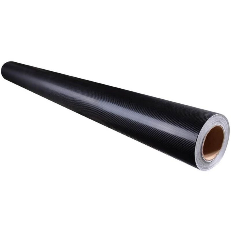 Rola folie colantare auto Carbon 5D Lacuit Negru, dimensiune 18m x 1,52m